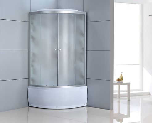 Cadre en aluminium de quart de cercle de salle de bains de clôture blanche de douche