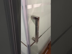 Des douches à prix abordable avec verre d'impression blanc et cadre en aluminium