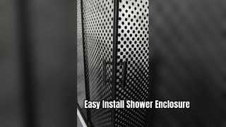 Montre : facile à installer, poignée en acier inoxydable, cabine de douche, salle de bain avec plateau, vitrine