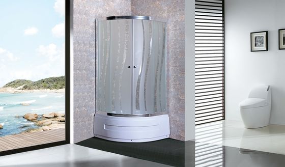 cadre en aluminium argenté de clôture en verre de douche de salle de bains de 1000×1000×2000mm