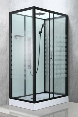 Salle de douche luxueuse avec profil noir et verre pour Mordern