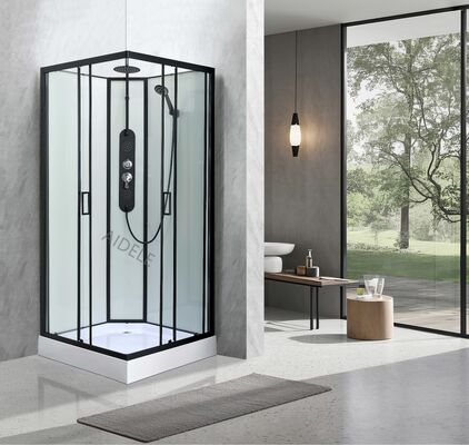Personnaliser salle de douche et cadre noir avec plateau et toit